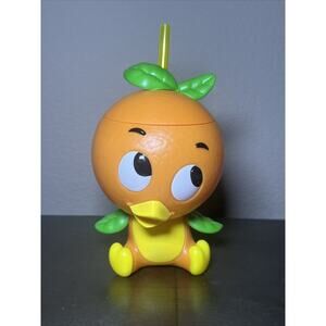 Disney Parks Orange Bird Souvenir Sipper Cup Epcot Flower Garden Retired